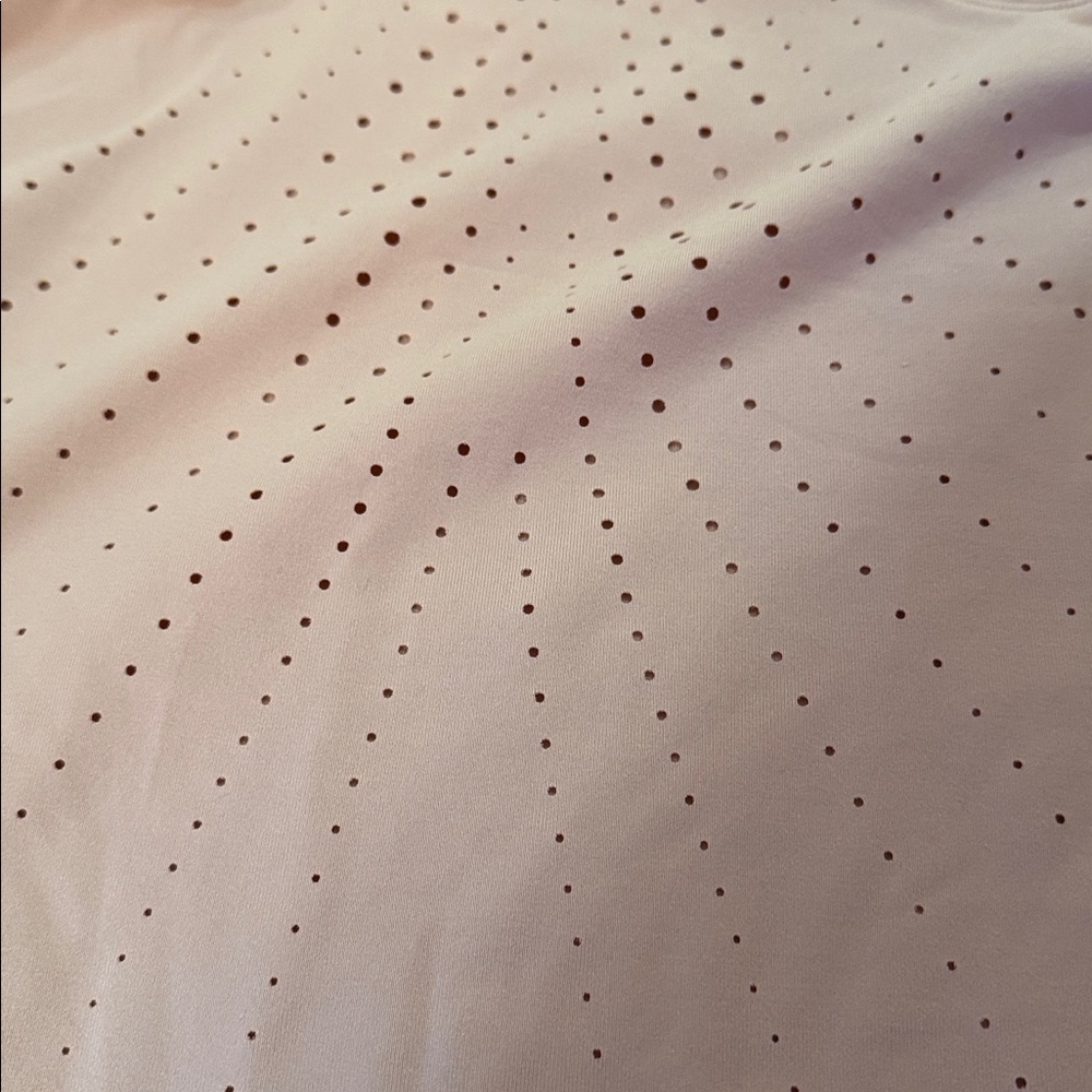 Athleta Light Pink Shanti Laser-Cut Racerback Tank M - Picture 5 of 7